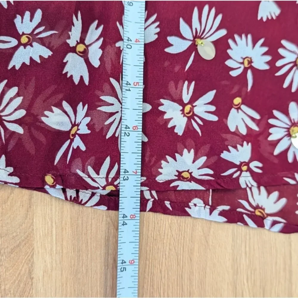 J.Crew Collection Slip Daisy Midi Dress CI660 Womens 6 Burgundy Sleeveless NWT